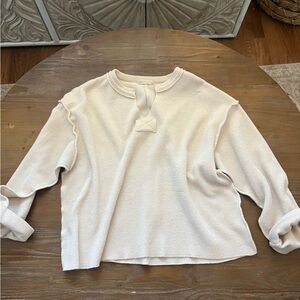 Cream loose fit sweater